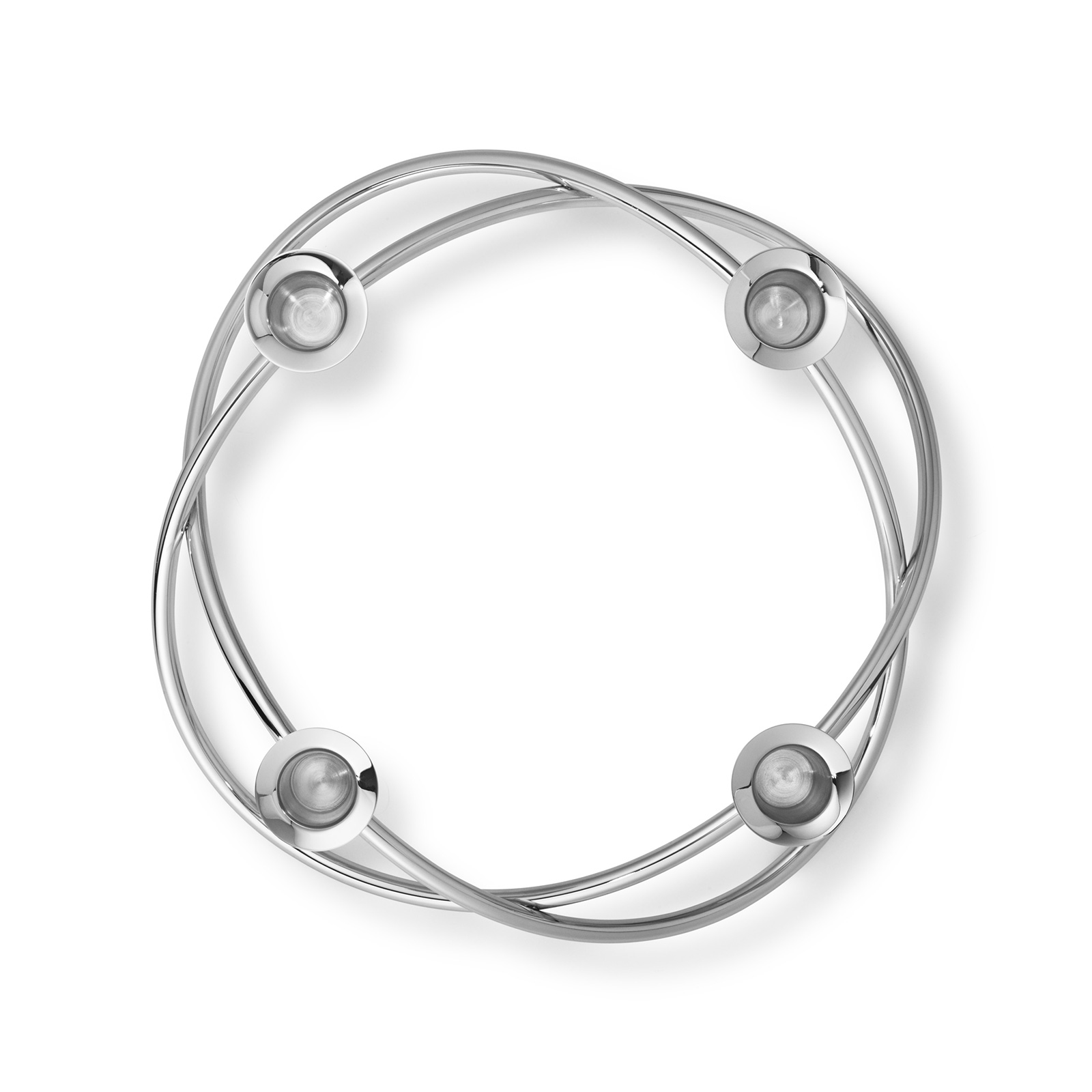 Georg Jensen Season Leuchter Adventskranz 4 Kerzen Edelstahl