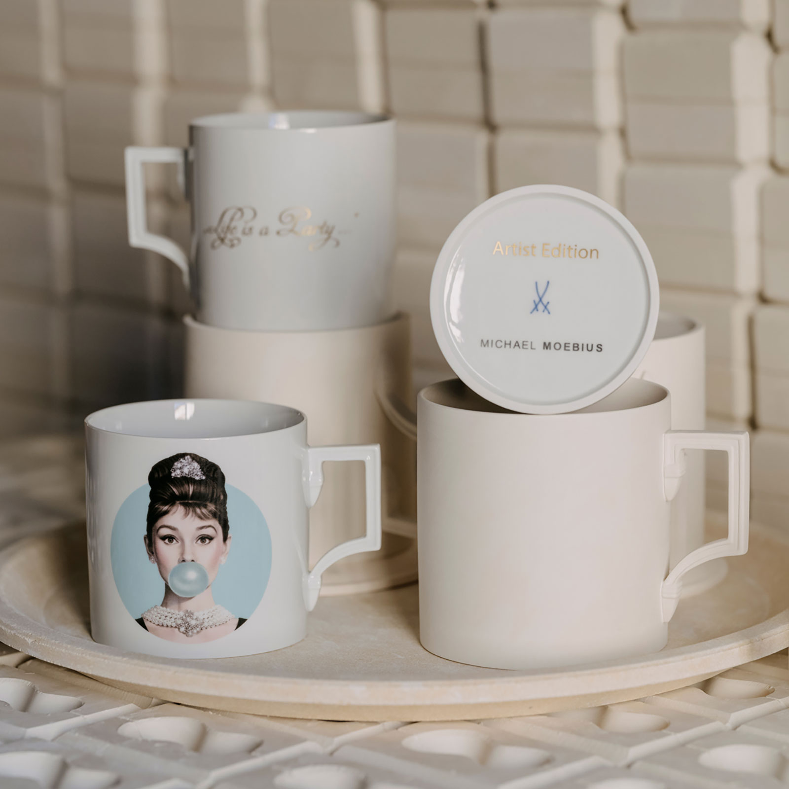 Meissen Audrey Henkelbecher 0,50ltr. Blau