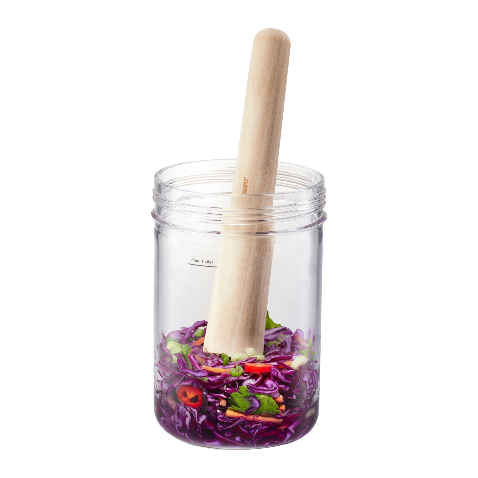 Gefu Fermentierset NATIVO 1ltr. Glas und Zubehör