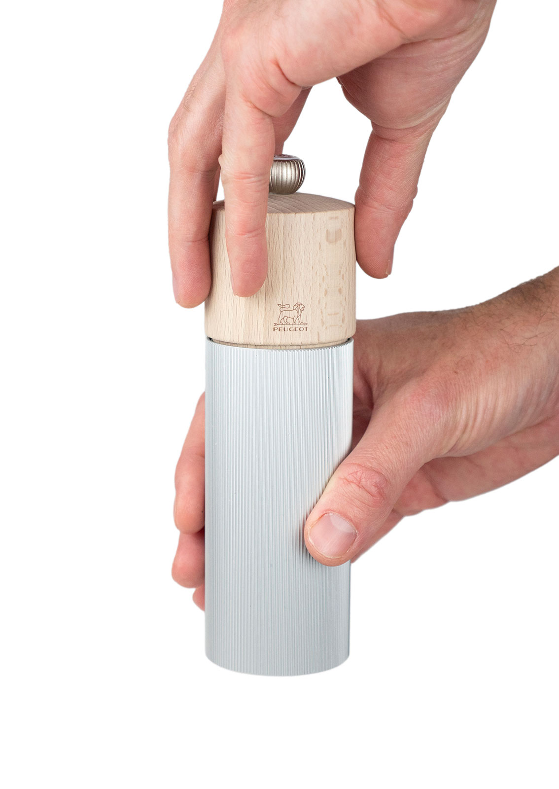 Peugeot Line Pfeffermühle Aluminium/Natur 18cm