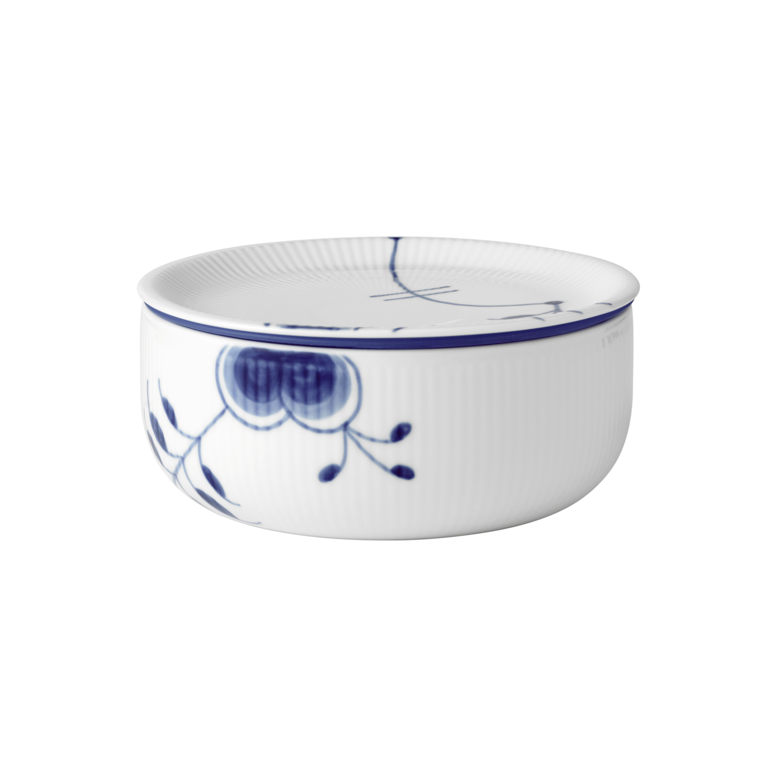 Royal Copenhagen Mega Blau Gerippt Vorratsdose 0,75ltr.