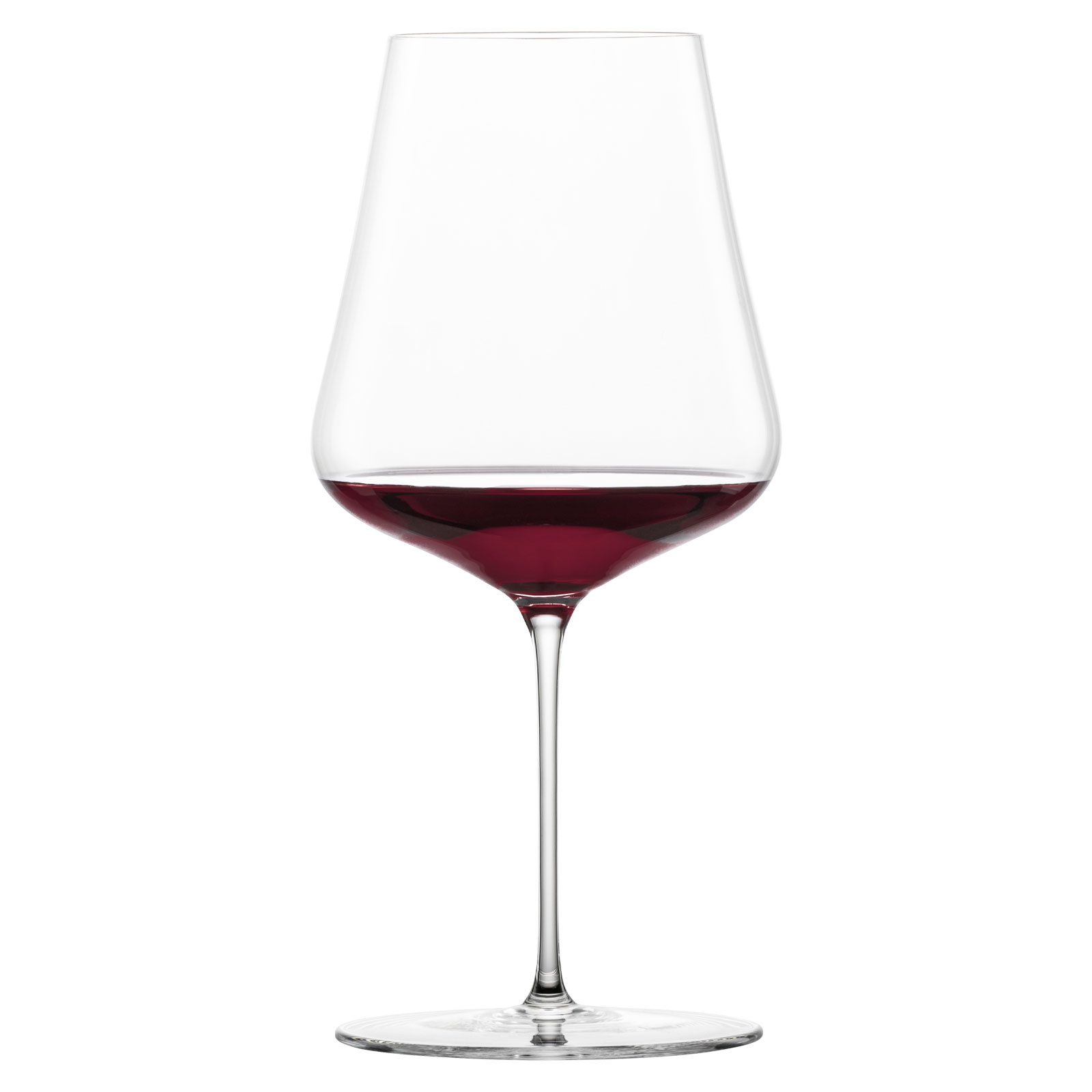 Das DUO Burgunder Glas von Zwiesel ist gefüllt mit edlem Rotwein.