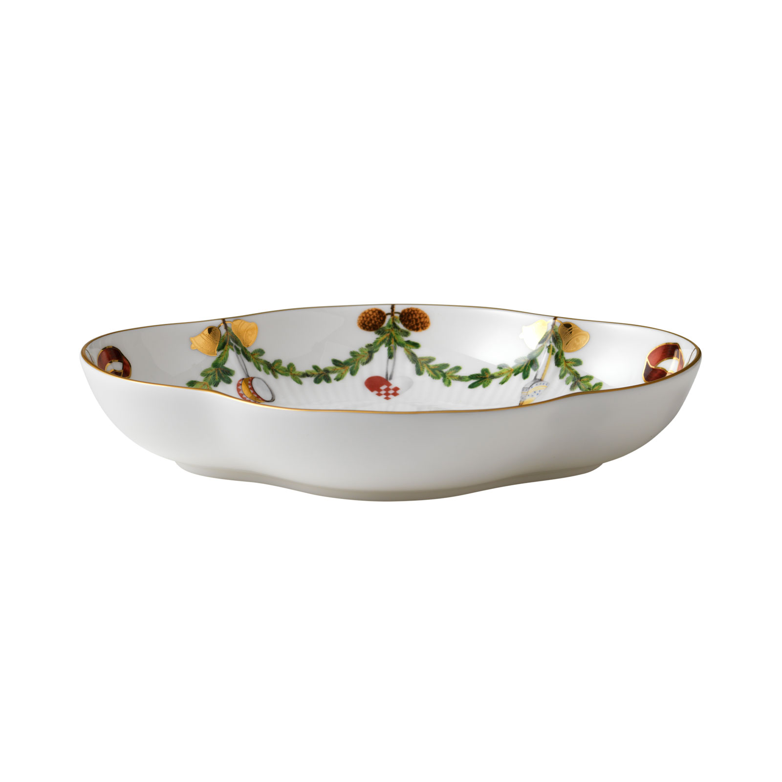 Royal Copenhagen Star Fluted Christmas Beilage oval 22cm
