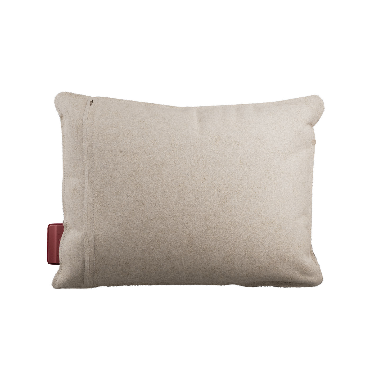 Die Rückseite des Ploov Heizkissens Woolly Beige von Stoov.