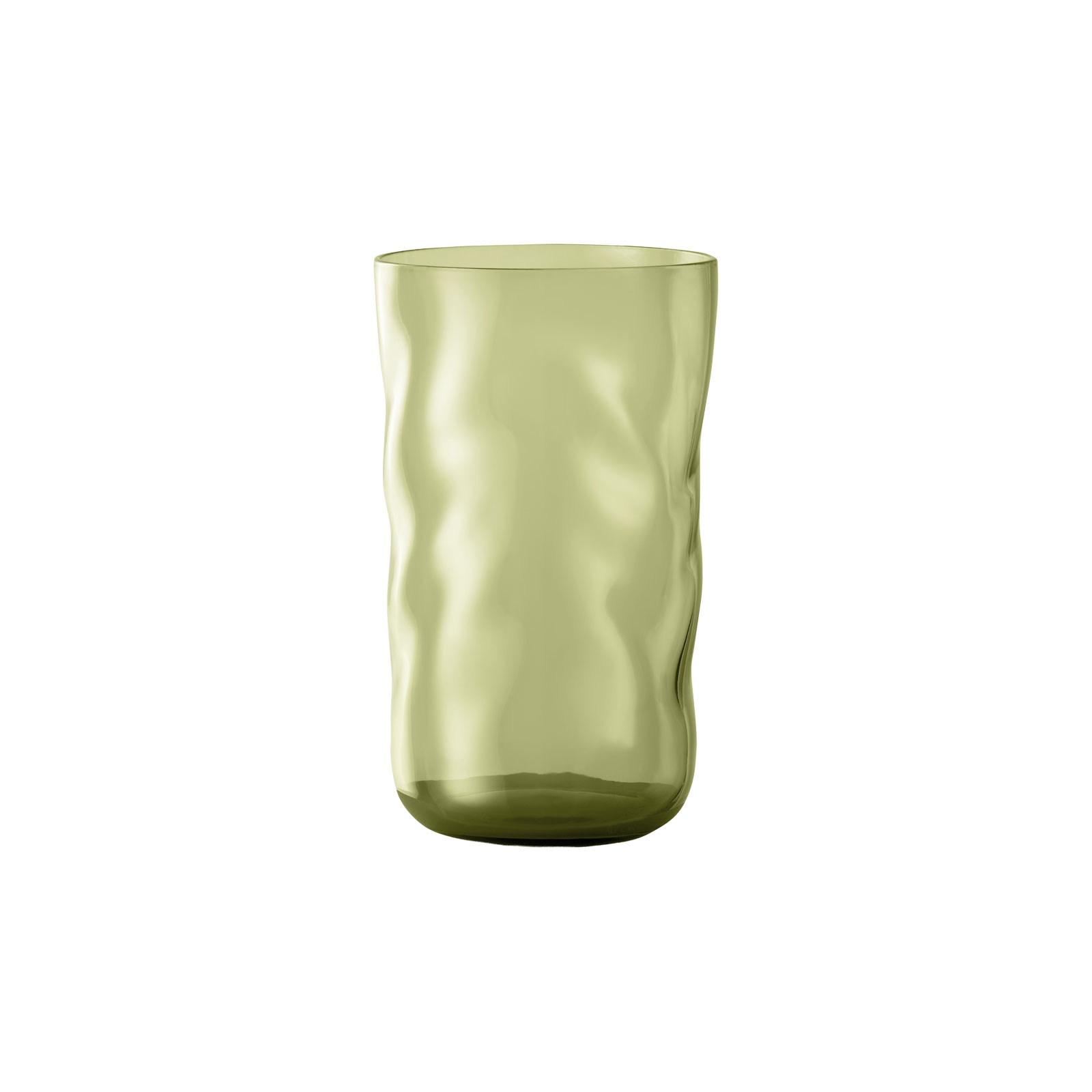 Das Swirl Longdrinkglas in Moss von Paveau ist ein hohes, grünes Wasserglas.