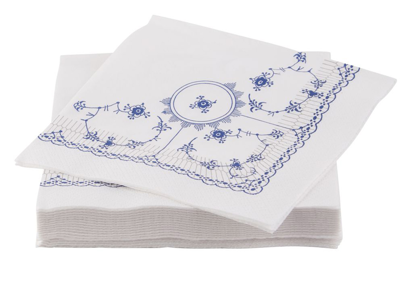 Kunstindustrien Royal Blue Fluted Servietten 40x40cm