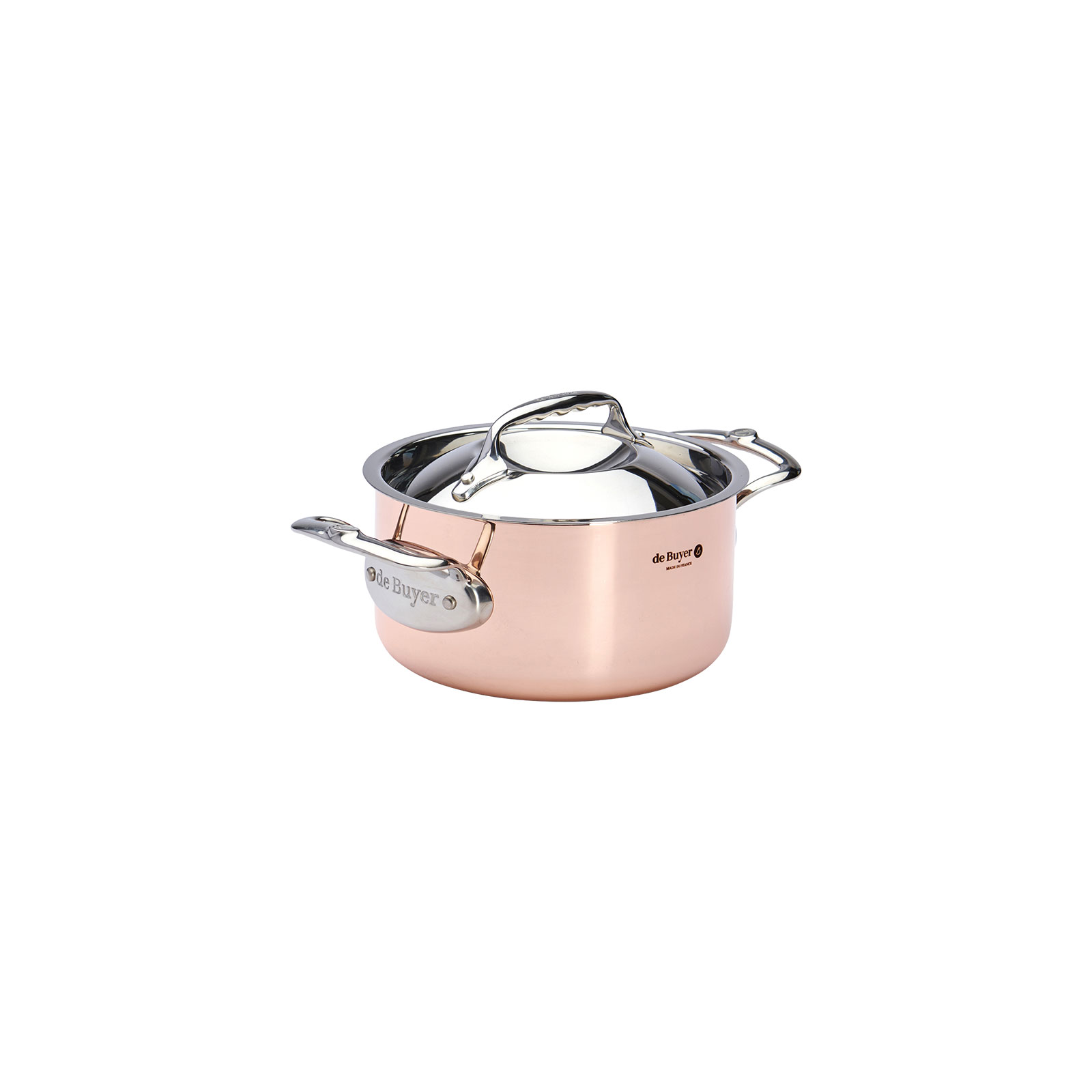 de Buyer Prima Matera Kupfer Kochtopf mit Deckel 16cm