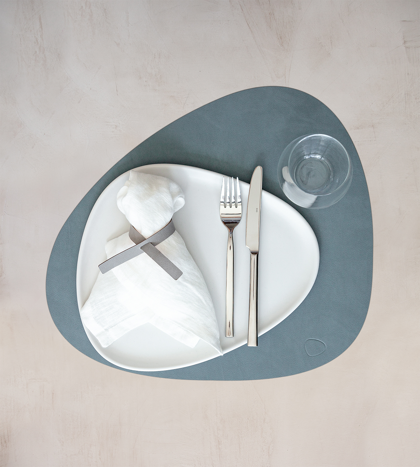 Lind DNA Dänemark Tischset Curve 37x44cm Nupo hellblau
