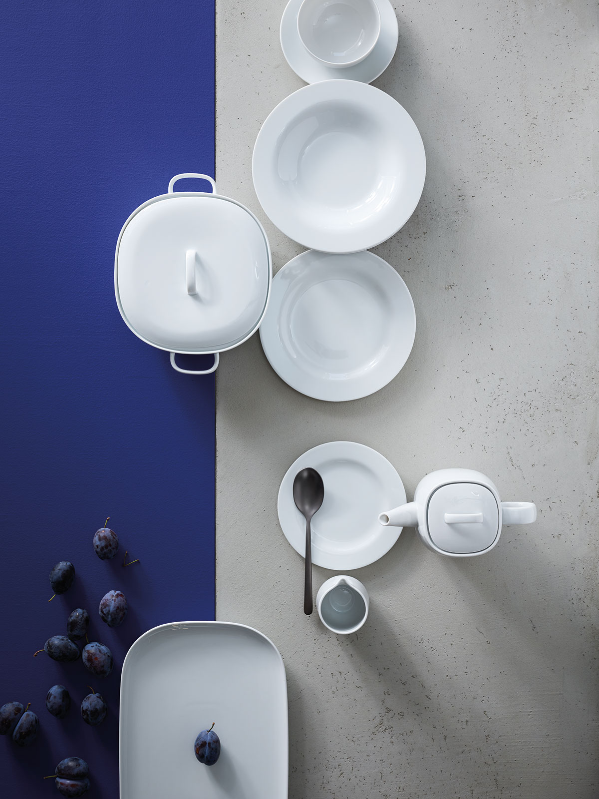 Rosenthal Moon weiß Sauciere 2tlg.