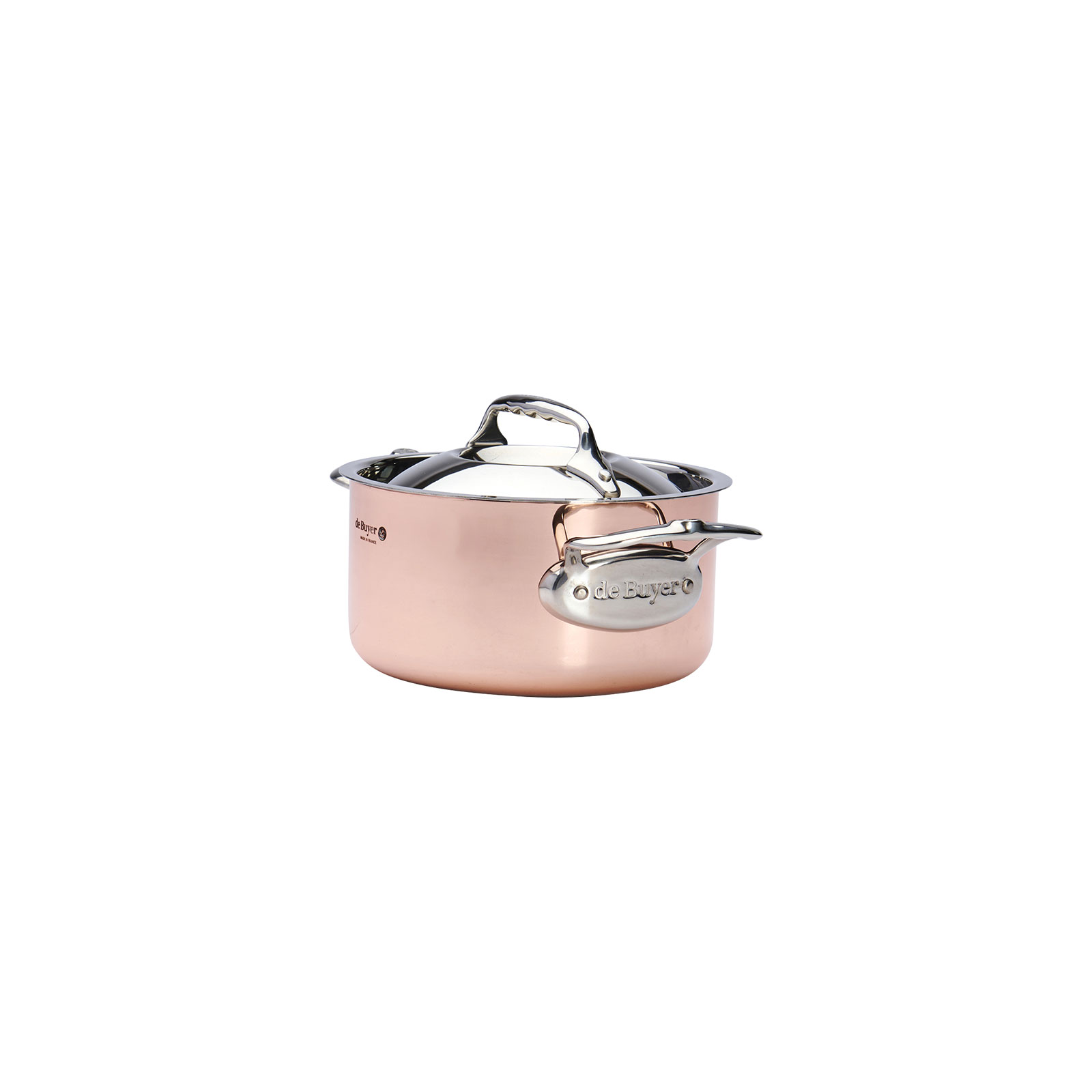de Buyer Prima Matera Kupfer Kochtopf mit Deckel 16cm