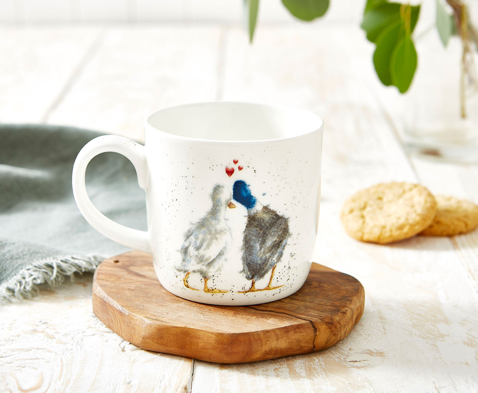 Royal Worcester Wrendale Designs Becher Duck Love / Enten