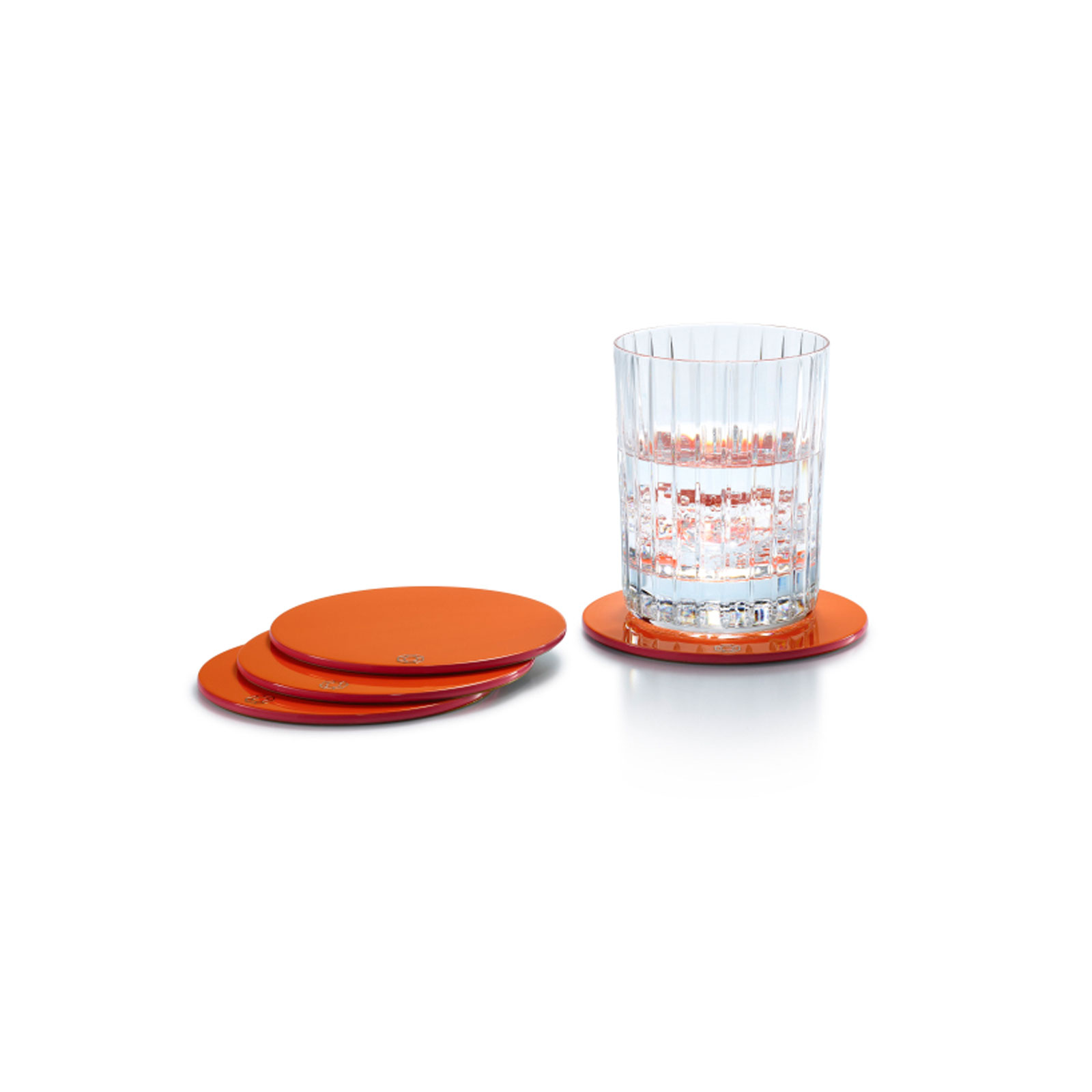 Baccarat Octogone Untersetzer 4er Set orange