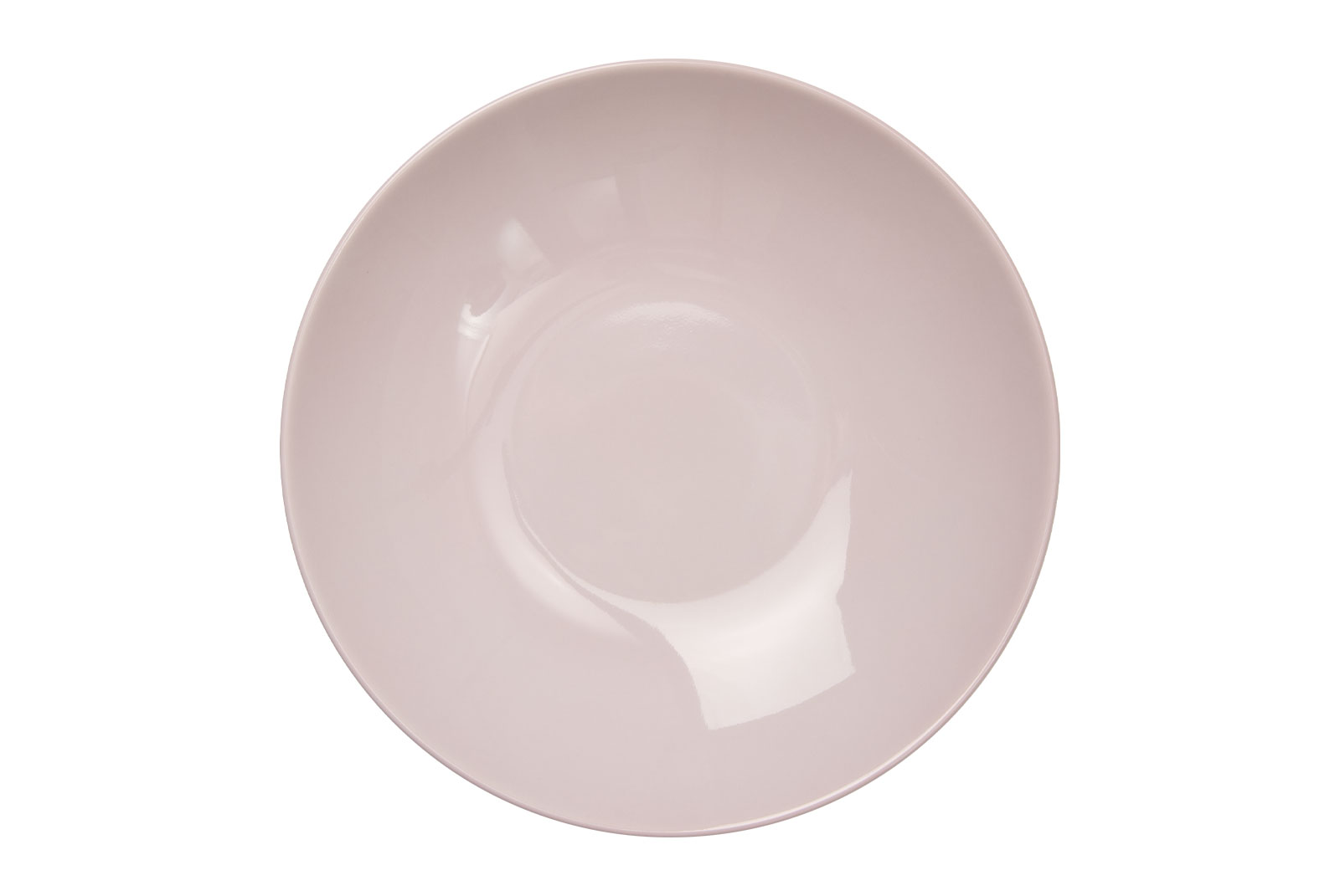 Der Dibbern One Color puder Suppenteller ist ein tiefer Porzellanteller mit rosafarbener Glasur.