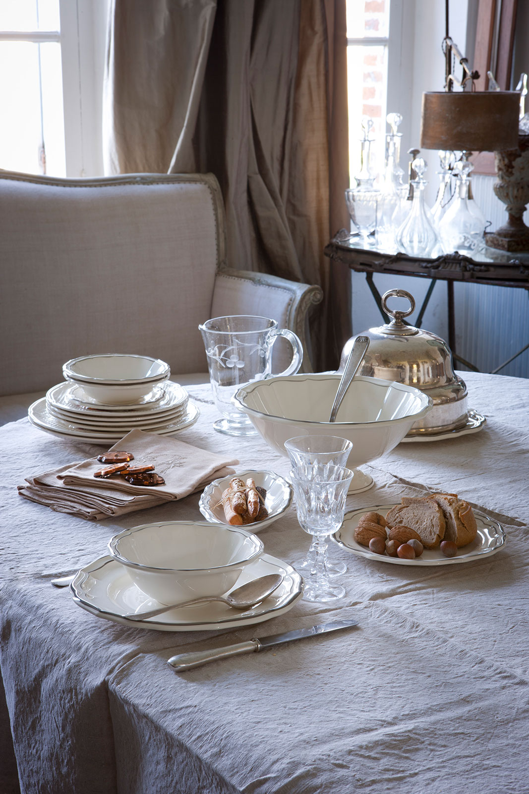 Gien Filet Taupe Dessertschale 17cm