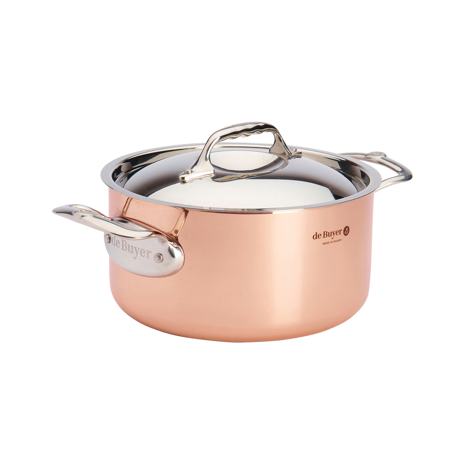de Buyer Prima Matera Kupfer Kochtopf mit Deckel 24cm