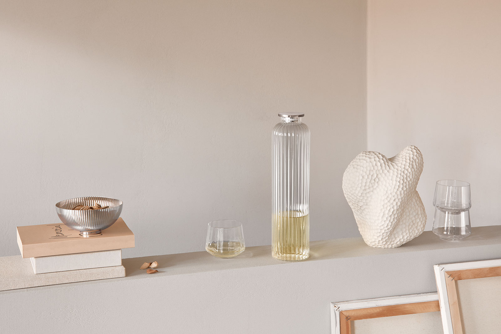 Georg Jensen Bernadotte Karaffe mit Deckel 1,10ltr. Glas/