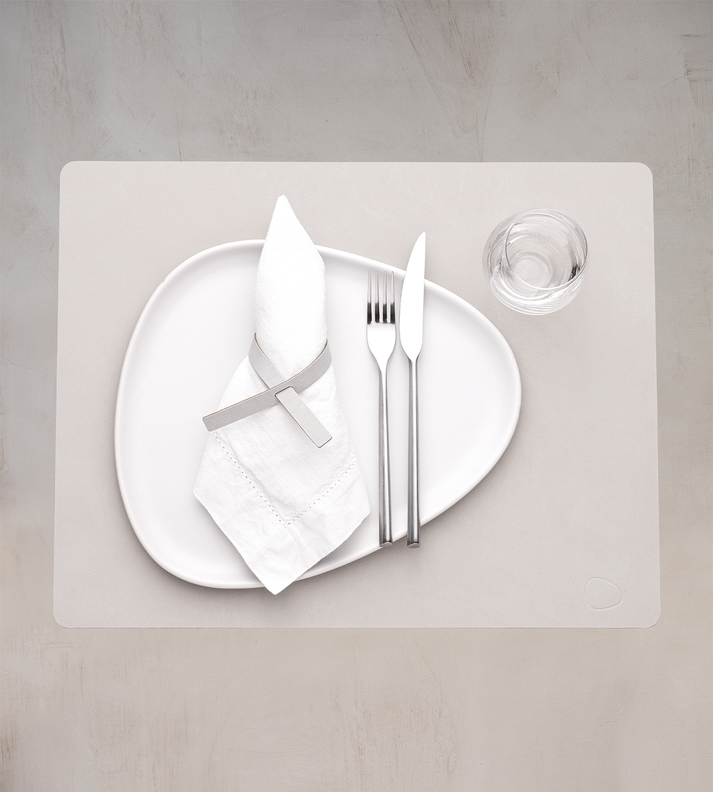 Lind DNA Dänemark Tischset Square 35x45cm Nupo oyster white