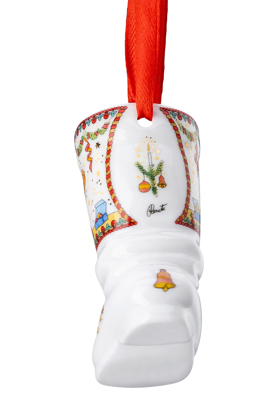 Hutschenreuther 2024 Weihnachtsleuchten Stiefel Porzellan