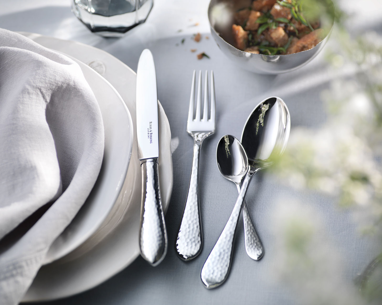 Robbe & Berking Martelé Salatbesteck groß 150versilbert