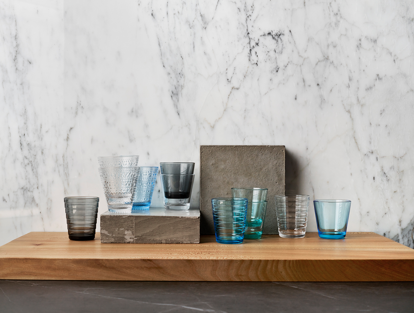 iittala Aino Aalto Glas 0,22ltr. dark grey/dunkelgrau