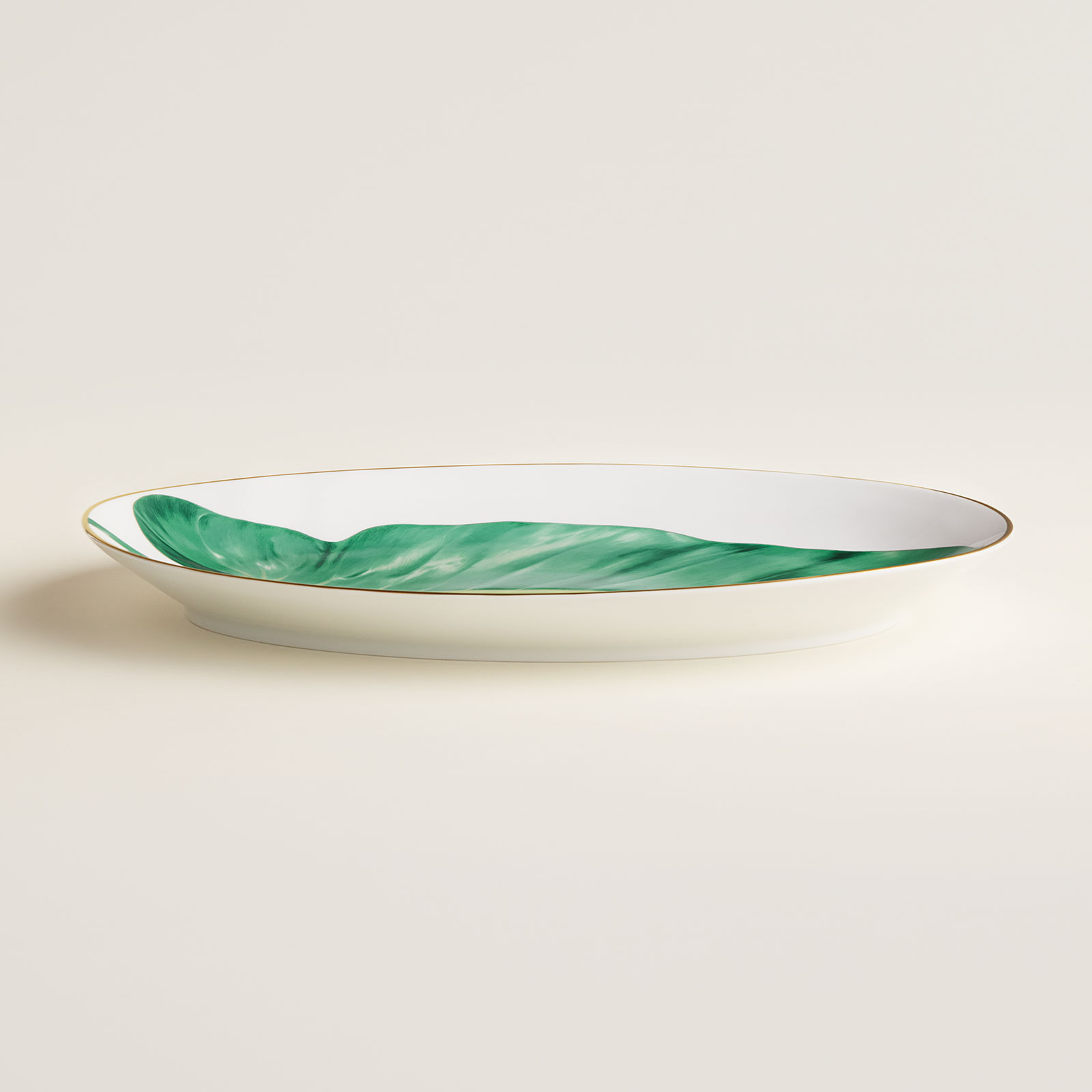 HERMÈS Paris Passifolia Platte oval 42cm