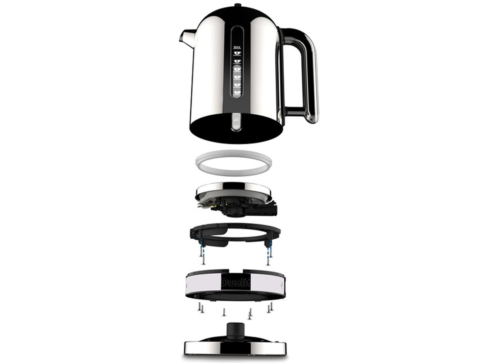 Dualit Classic Wasserkocher 1,70 ltr. Edelstahl/schwarz