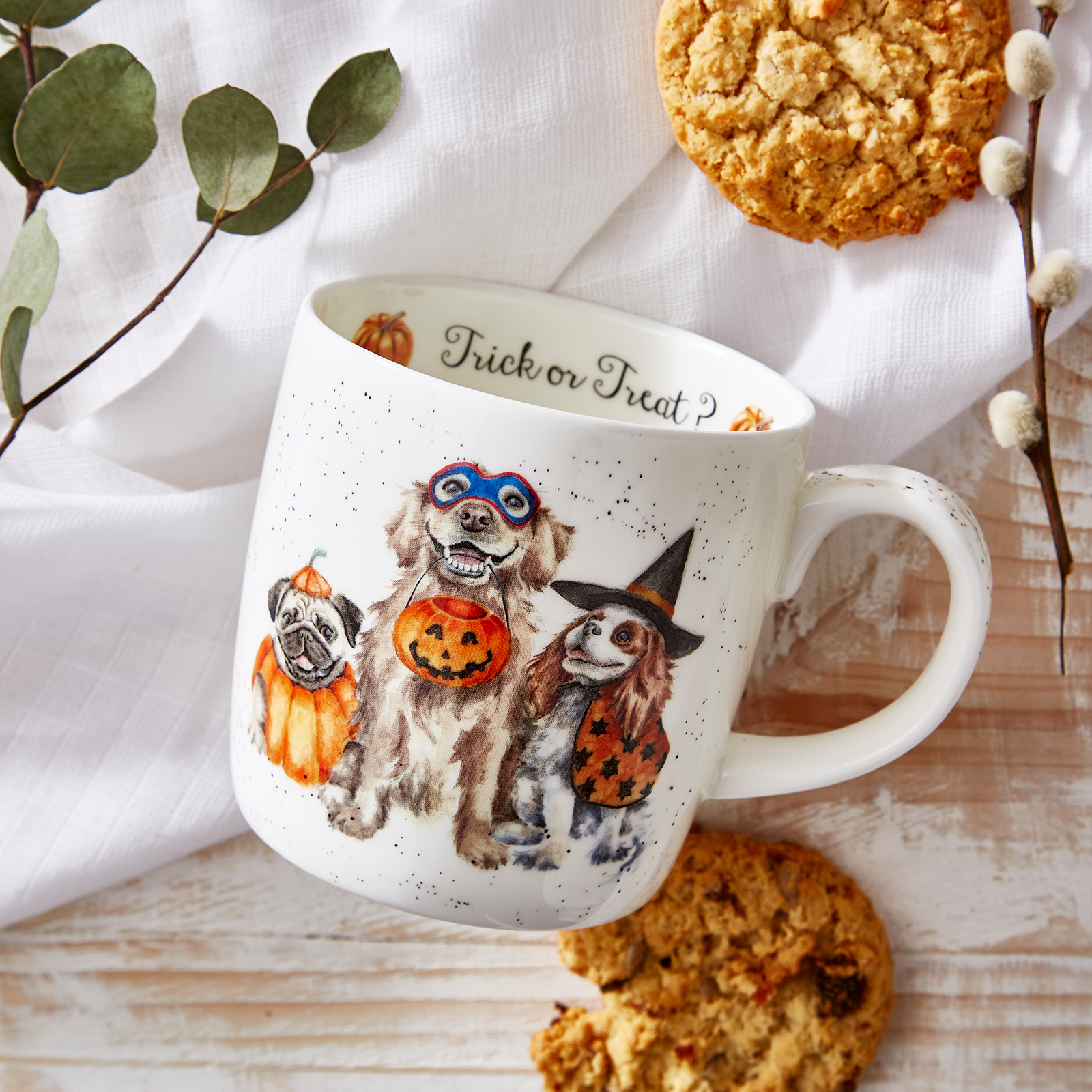 Royal Worcester Wrendale Designs Becher Halloween Trick or Treat