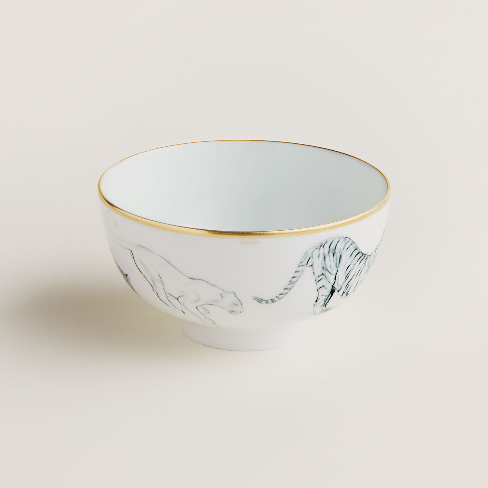 HERMÈS Paris Carnets d'Équateur Bowl Felines 12cm