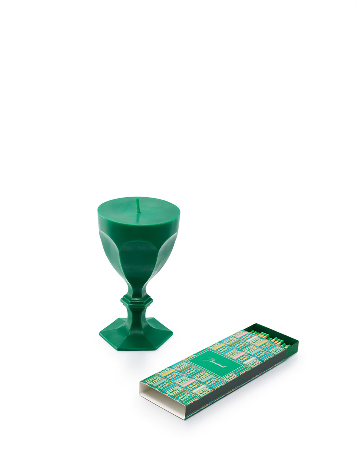 Baccarat Harcourt Glass Kerze 20cm grün