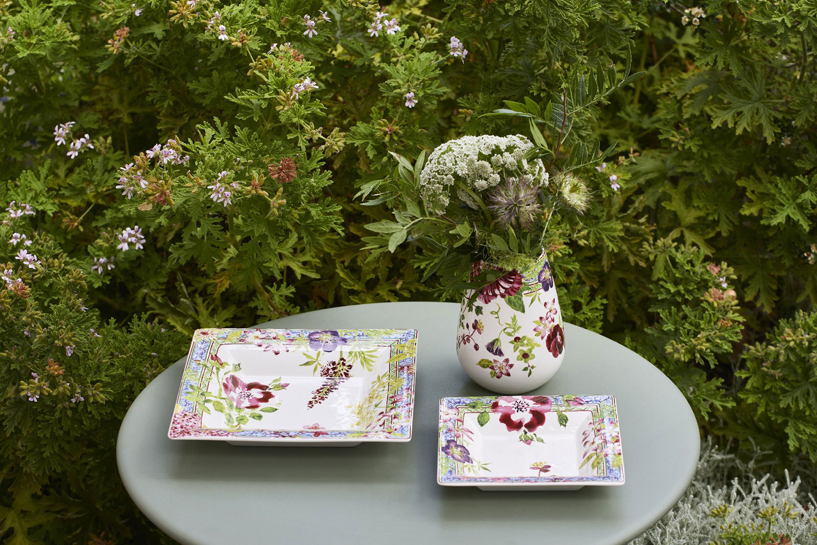 Gien Millefleurs Schale quadratisch tief 17x17cm