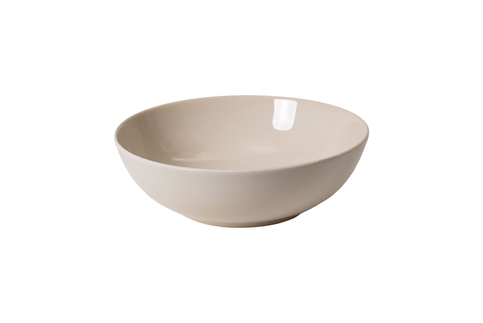 Die Dibbern One Color sand Schale ist eine Porzellanschale mit beigefarbener Glasur.