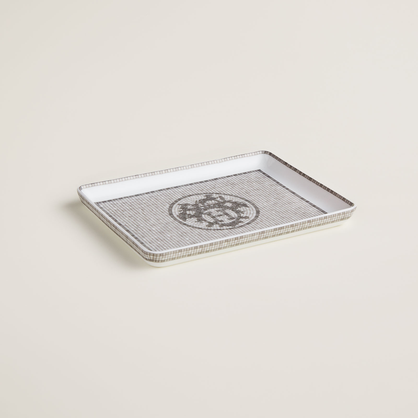 HERMÈS Paris Mosaïque au 24 Platin Sushiplatte 16x12cm