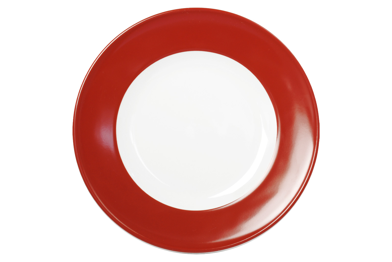 Dibbern Solid Color paprika Frühstücksteller mit Fahne 21cm