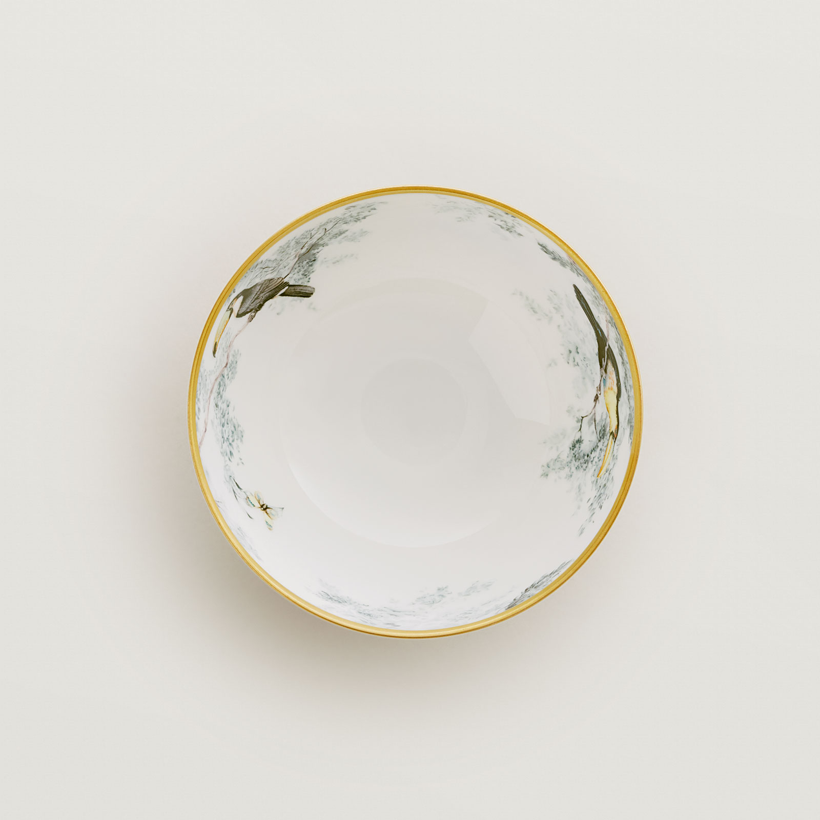 HERMÈS Paris Carnets d'Équateur Bowl Vögel 12cm