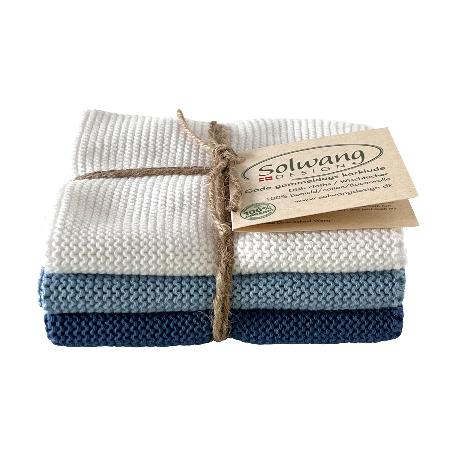 Solwang Wischtücher 3 Stk. weiß/blau Kombi