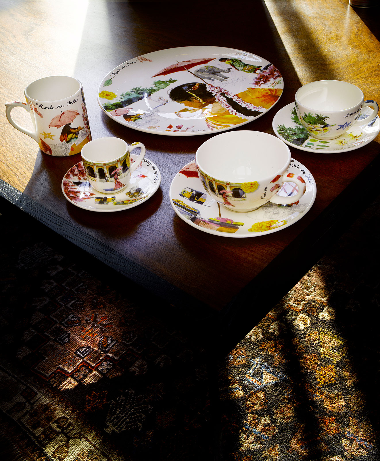 Gien Route des Indes Kaffee-/Tee-Untertasse 15,2cm