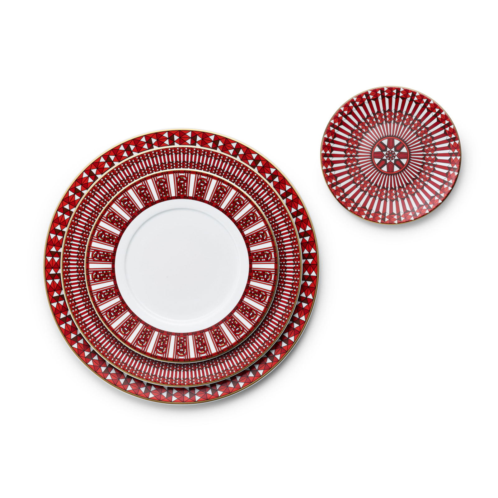 Baccarat Arcadia Frühstücksteller 2St. 21cm rot