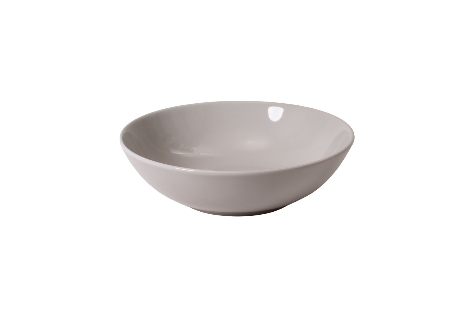 Die Dibbern One Color pearl Schale ist eine Porzellanschale mit taupefarbener Glasur.